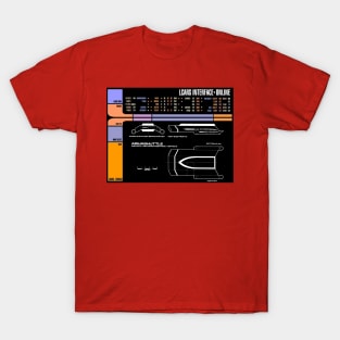 Computer Readout Showing Aqua Shuttle T-Shirt